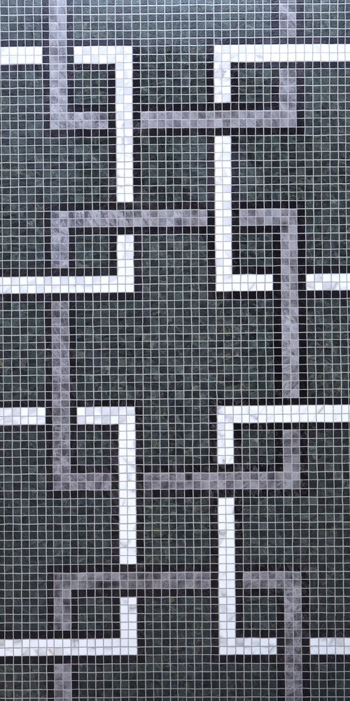 Mozilla Mosaic Green Decor 03 Matt Carving (600 x 1200, Itaca) - 1