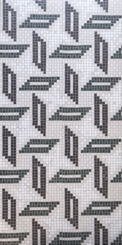 Mozilla Mosaic Green Decor 04 Matt Carving (600 x 1200, Itaca) - 1