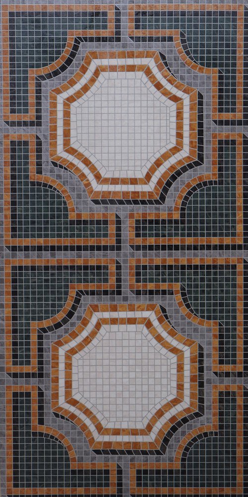 Mozilla Mosaic Green Decor 05 Matt Carving (600 x 1200, Itaca) - 1