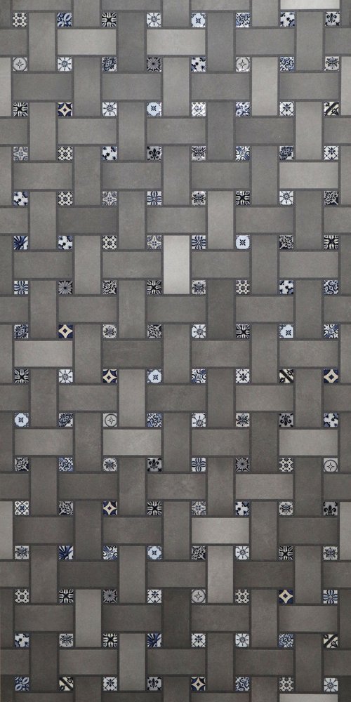Denver Gray Glossy Matt with Glossy effect (600 x 1200, Exotica) - 1
