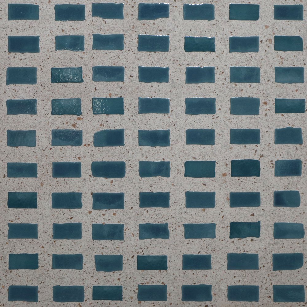 Concrete Aqua G-634 Glossy Matt with Glossy effect (600 x 600, Exotica) - 1