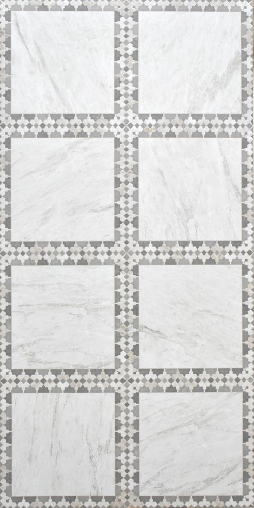 Bardiglio Grey 4D Shape Glue Surface Decor (600 x 1200, Itaca) - 1