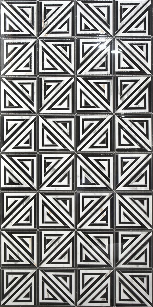 Sn Kebon White Decor Glossy + Carving (600 x 1200, Itaca) - 1