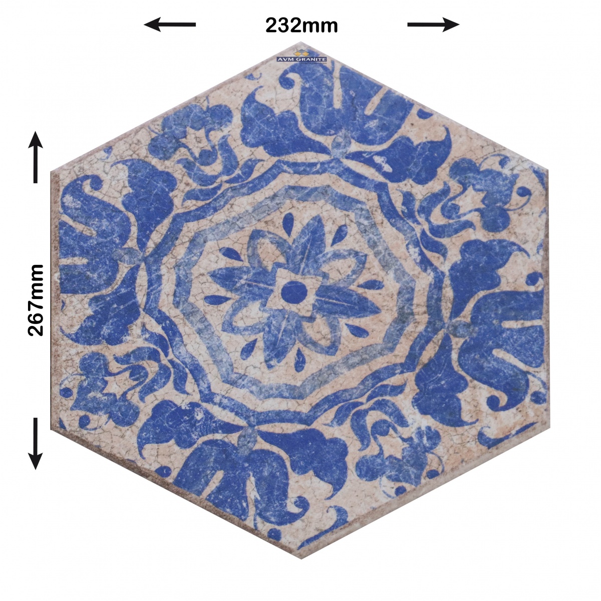 Veracruz Hexagon Matt 10mm (232 x 267, TMT) - 4