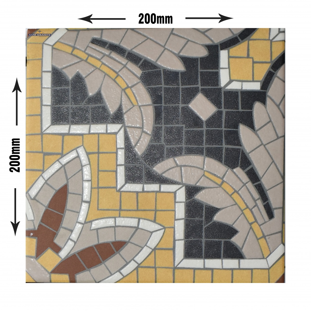 Levels Black Decor 1042 Digimatt + Punch 8.5mm (200 x 200, Motto) - 2