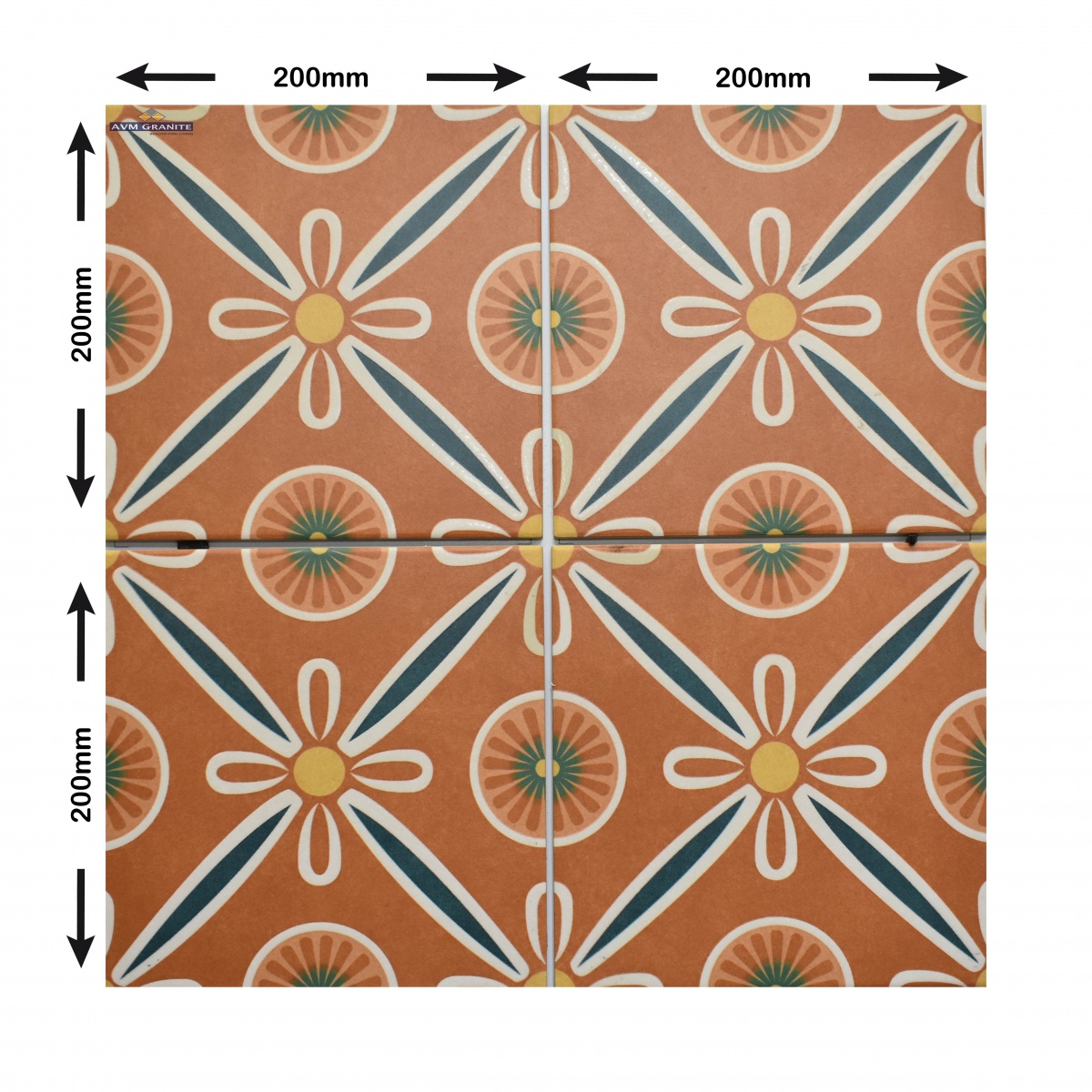 Levels Orange Decor 1048 Digimatt + Punch 8.5mm (200 x 200, Motto) - 5