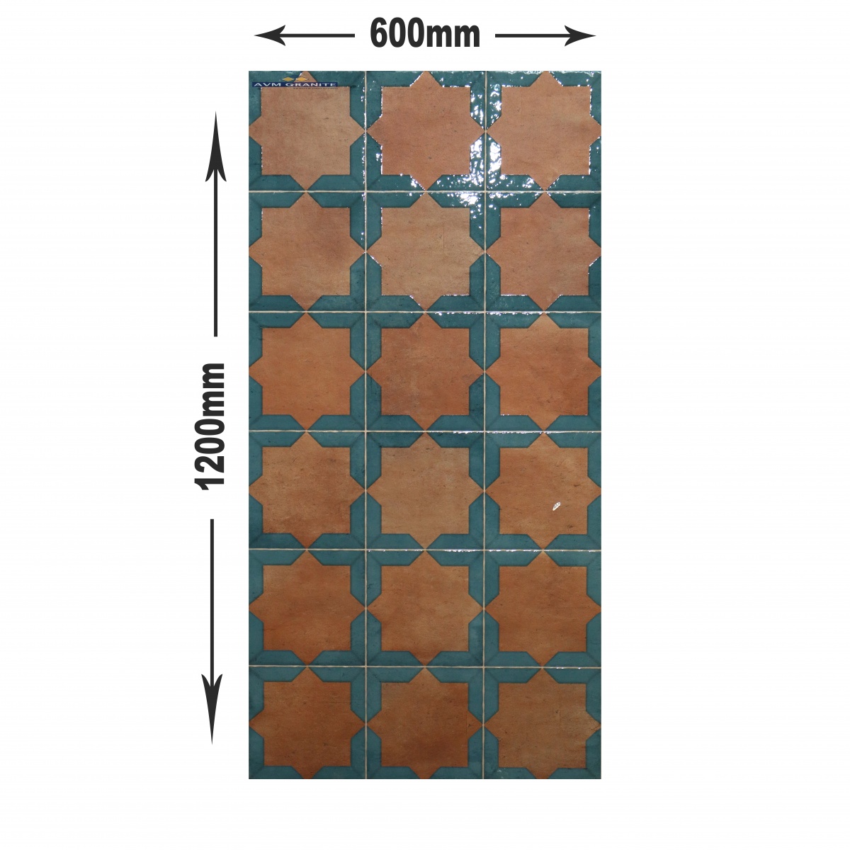 Sidney Cotto Matt Matt with Glossy effect Decor (600 x 1200, Exotica) - 5