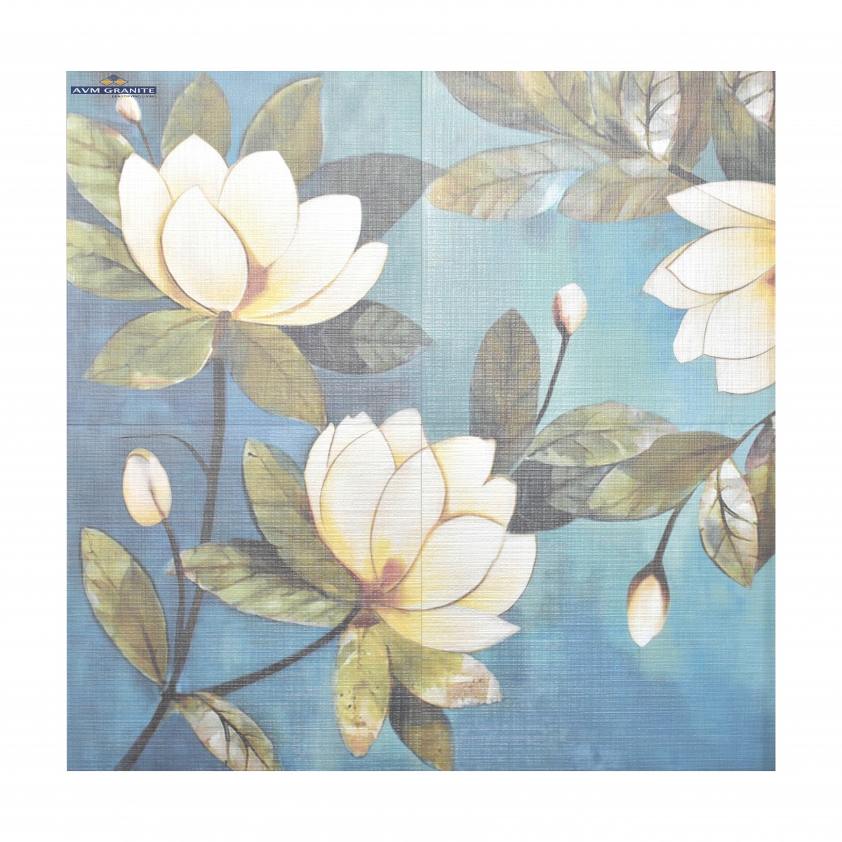 Vintage Lotus With Sartin Canvas (1200 x 1200 Set of 4 pcs of 600 x 600, STR) - 4