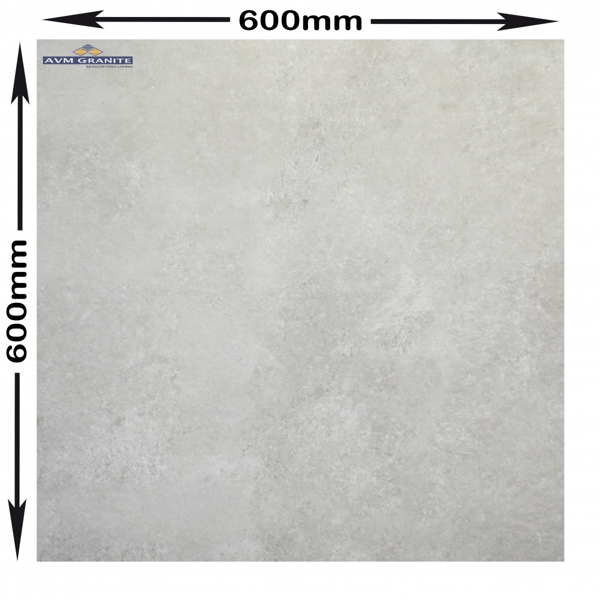 Fribo Grey Matt Punch 12mm (600 x 600,Itaca) - 2
