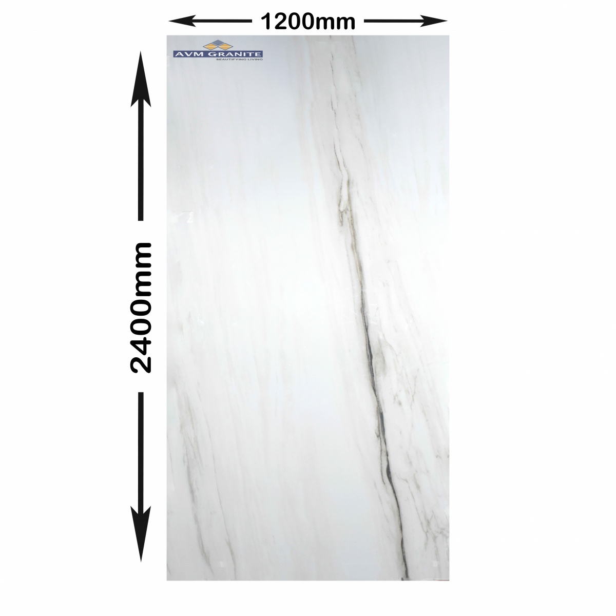 Bianco Oro Super White Glossy (1200 x 2400, Itaca) - 2