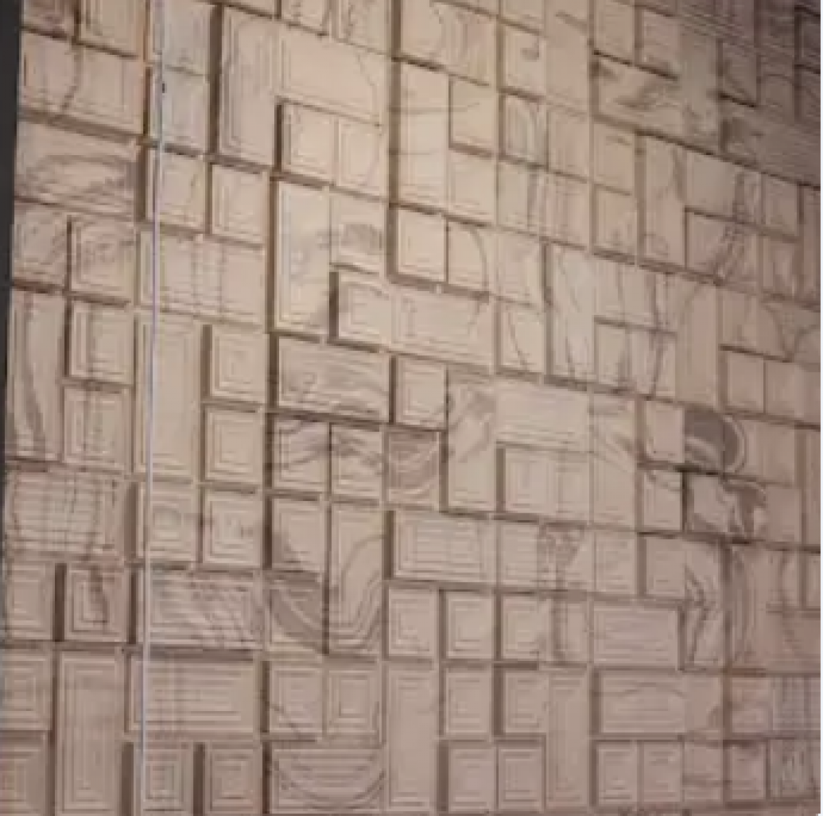 Retro Cube  Ivory Statuario ( 200 X 200, Colorstone) - 4