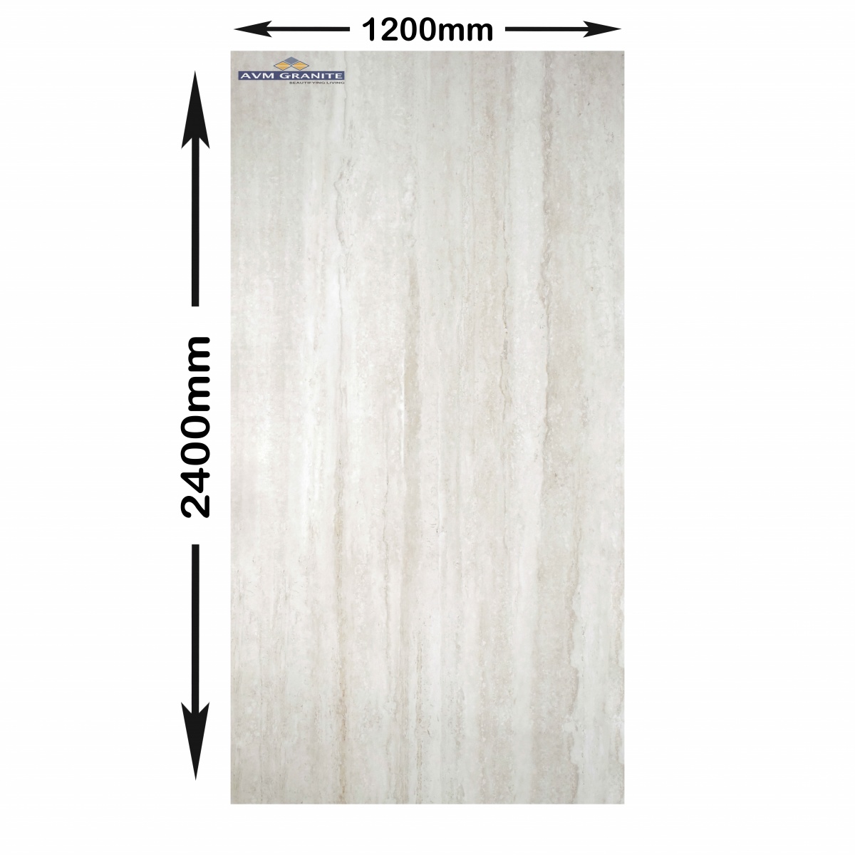 BS Travertine Vain Lait Baby Satin (1200 x 2400, Itaca) - 2
