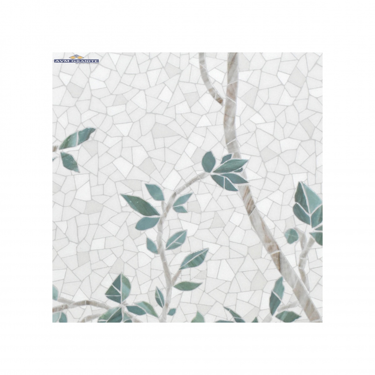Twig Leaves Blanco Decor Endless 4D Shape Glue Surface (600 x 1200, Itaca) - 3