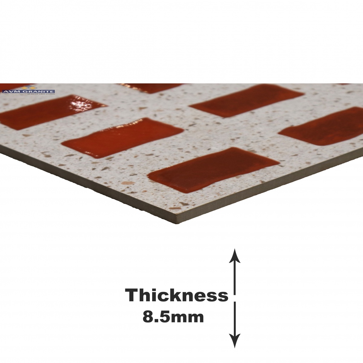 Concrete Red G-634 Glossy Matt with Glossy effect (600 x 600, Exotica) - 3