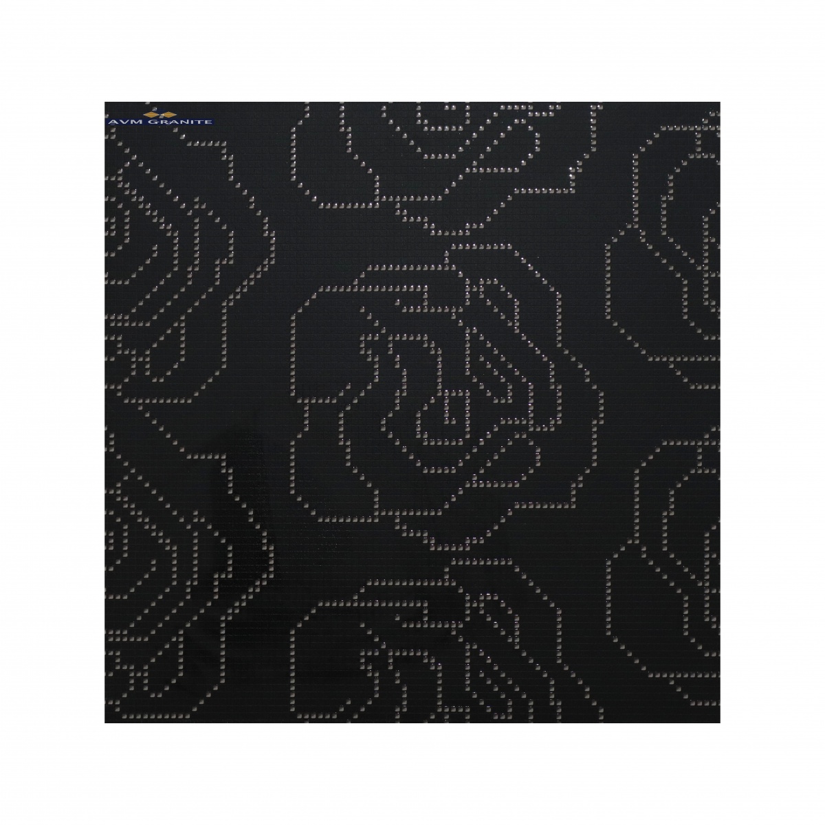 Fiore Rosa Nero G-634 Glossy Matt with Glossy effect (600 x 600, Exotica) - 5