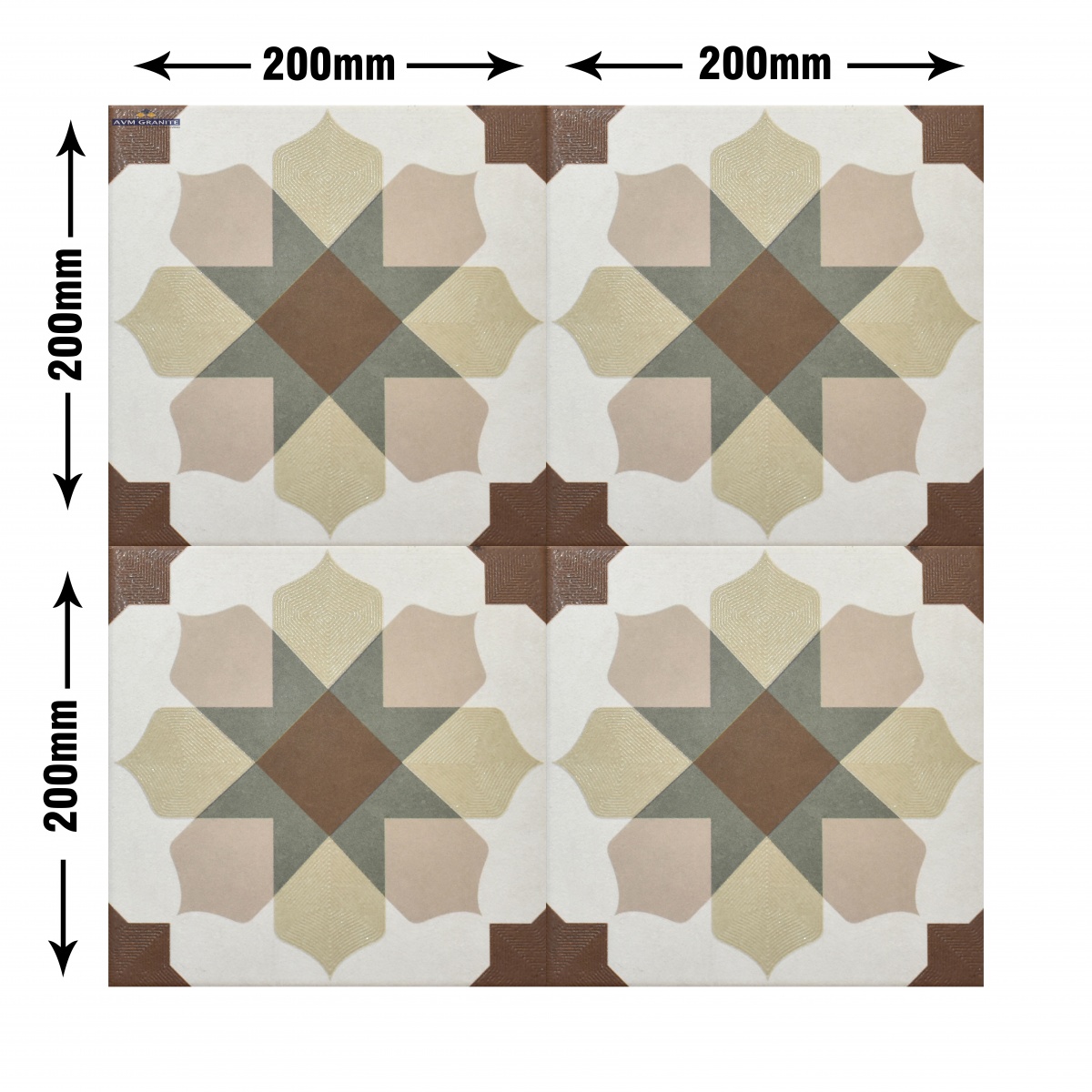 Levels White Decor 1053 Digimatt + Punch 8.5mm (200 x 200, Motto) - 4