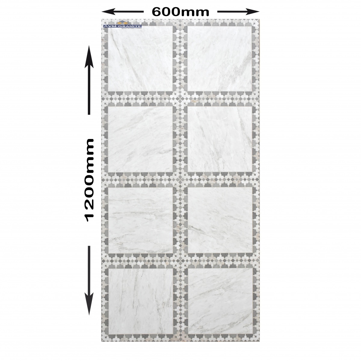 Bardiglio Grey 4D Shape Glue Surface Decor (600 x 1200, Itaca) - 6