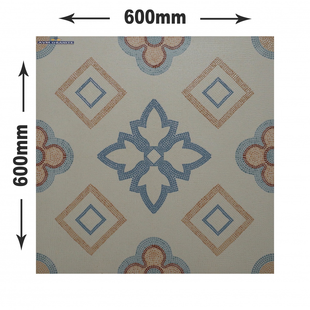 Seta Ivory G-634 Glossy Matt with Glossy effect (600 x 600, Exotica) - 4