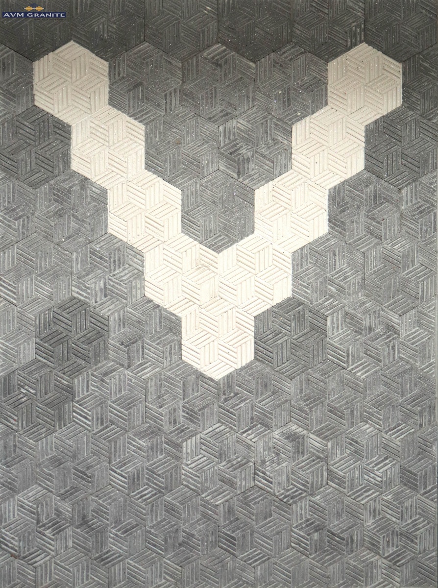 Qube Stone Cloudy White (11.40'' X 11.40'',Flexstone) - 3