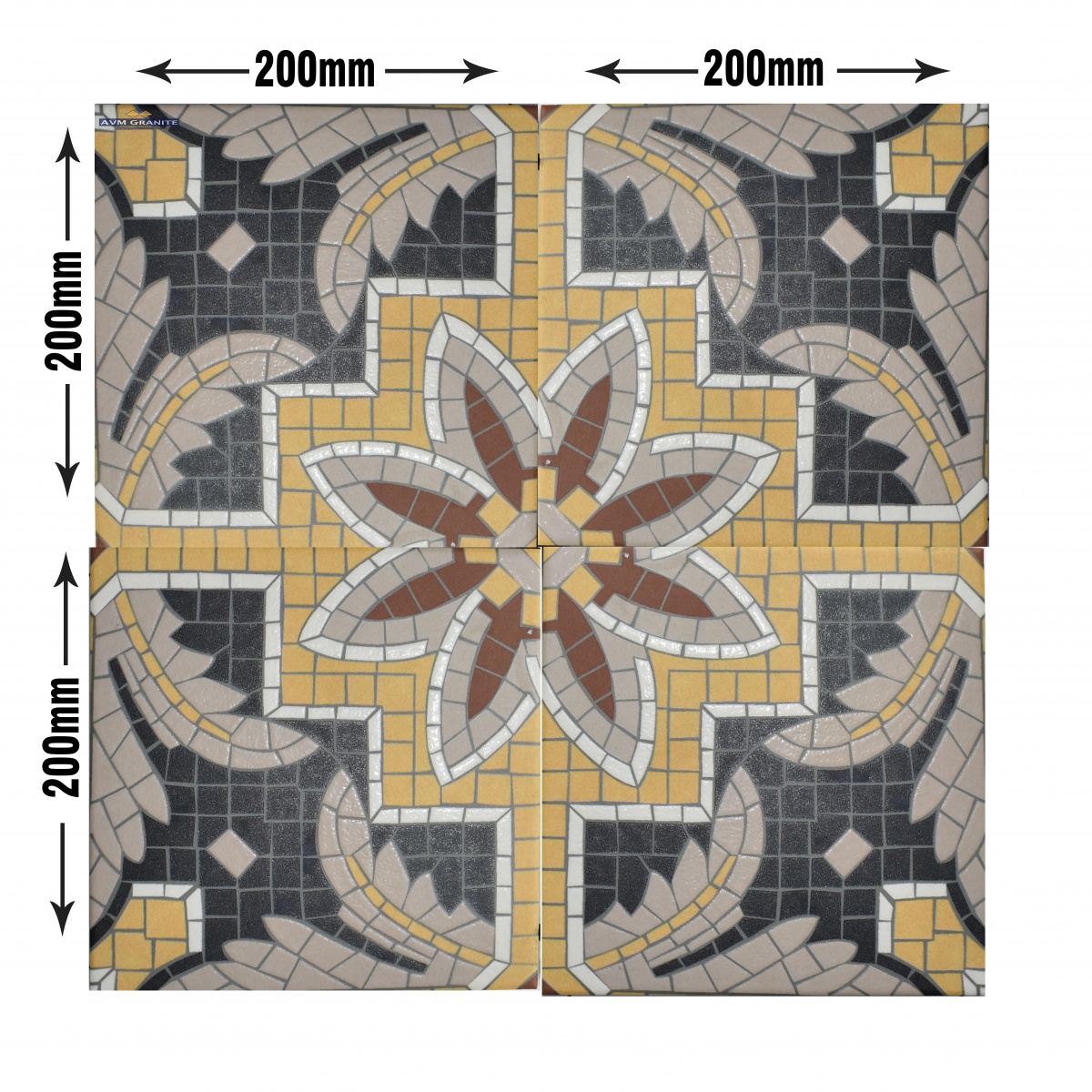 Levels Black Decor 1042 Digimatt + Punch 8.5mm (200 x 200, Motto) - 5