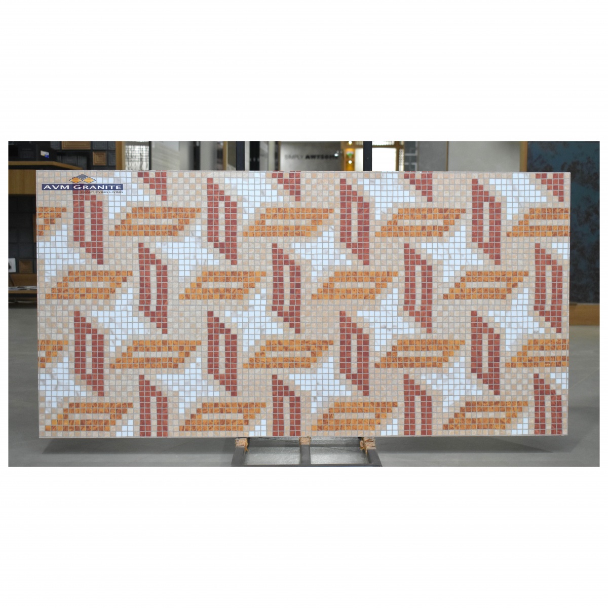 Mozilla Mosaic Red Decor 04 Matt Granula Carving (600 x 1200, Itaca) - 4