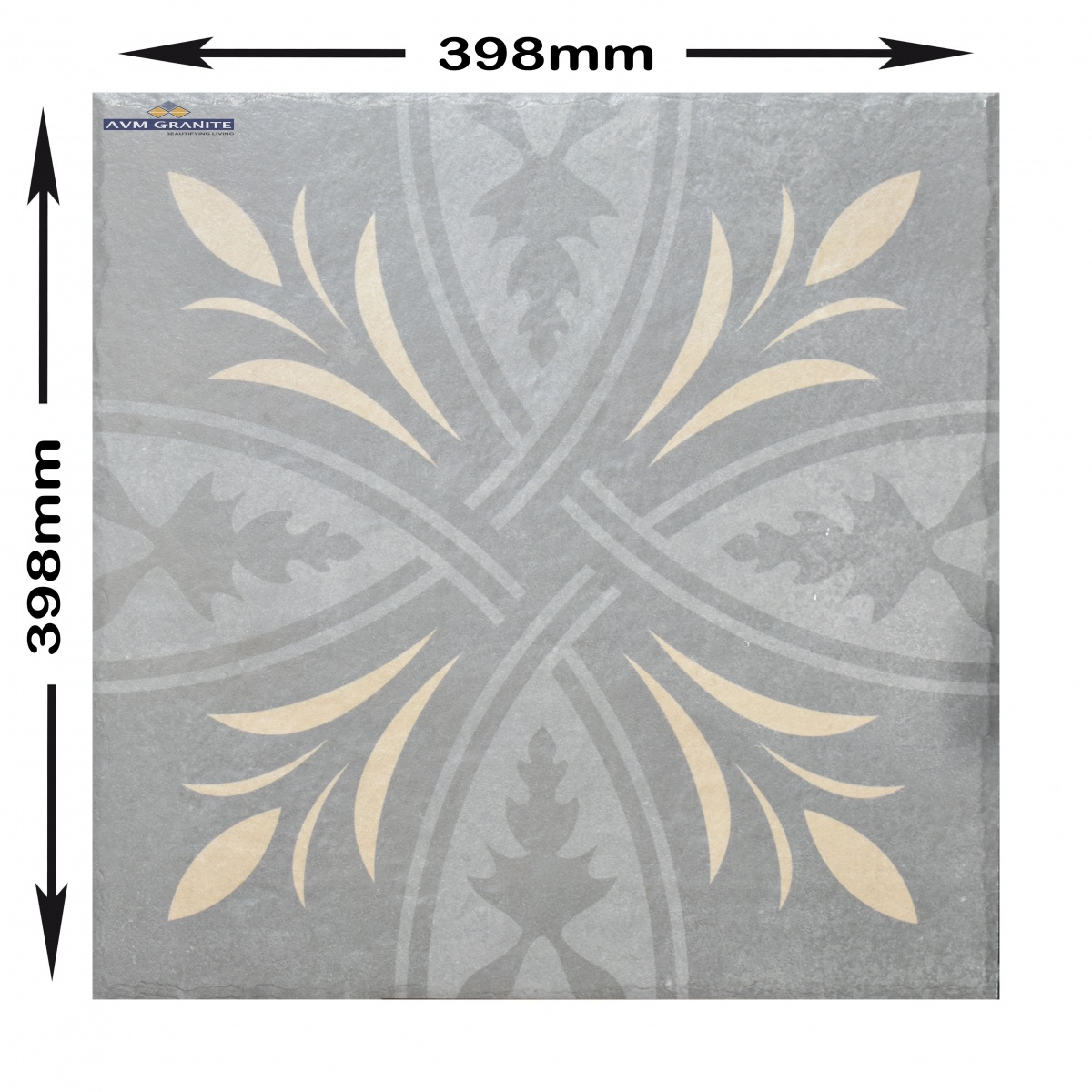 22008 - Petra Anthracite Decor (398 x 398, Segam) - 4