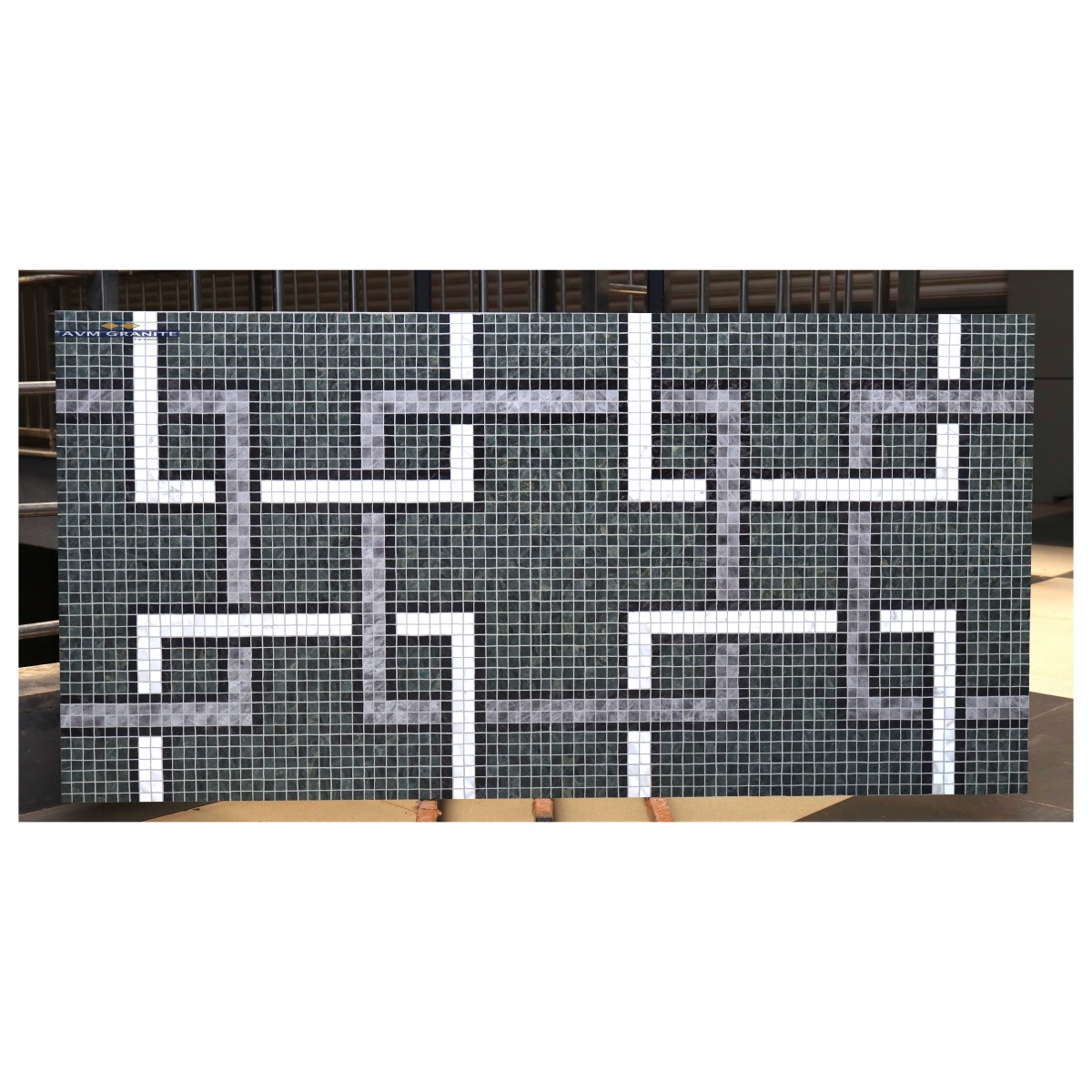 Mozilla Mosaic Green Decor 03 Matt Carving (600 x 1200, Itaca) - 4