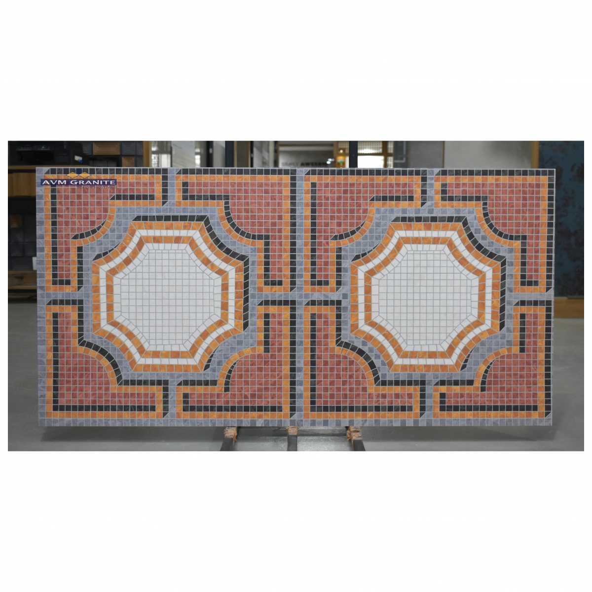 Mozilla Mosaic Red Decor 05 Matt Granula Carving (600 x 1200, Itaca) - 4