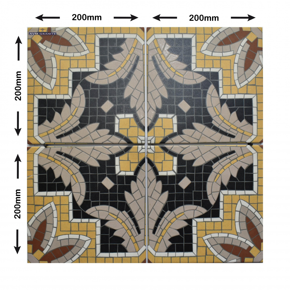 Levels Melon Yellow Decor 1042 Digimatt + Punch 8.5mm (200 x 200, Motto) - 6