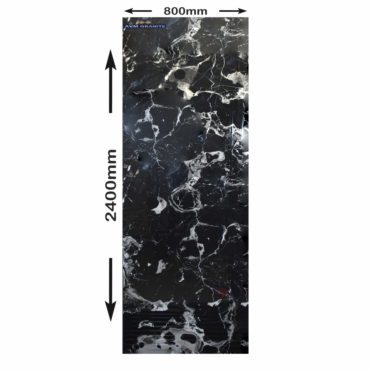 Portoro Black Glossy 15mm (800 x 2400, Motto) - 3