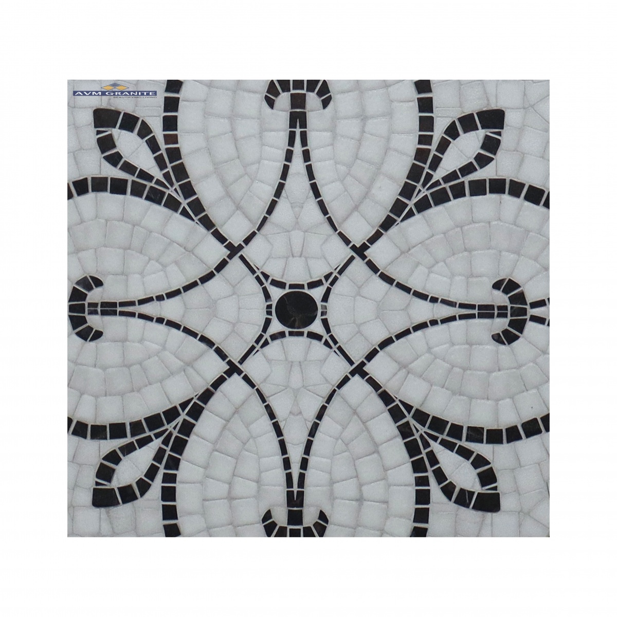 Chipza Black M-635 Matt Matt with Glossy effect (600 x 600, Exotica) - 2