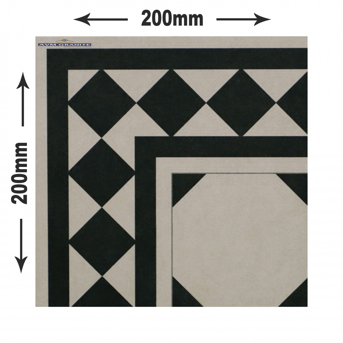 Levels Black Decor 3003 A Digimatt Luster 8.5mm (200 x 200, Motto) - 4