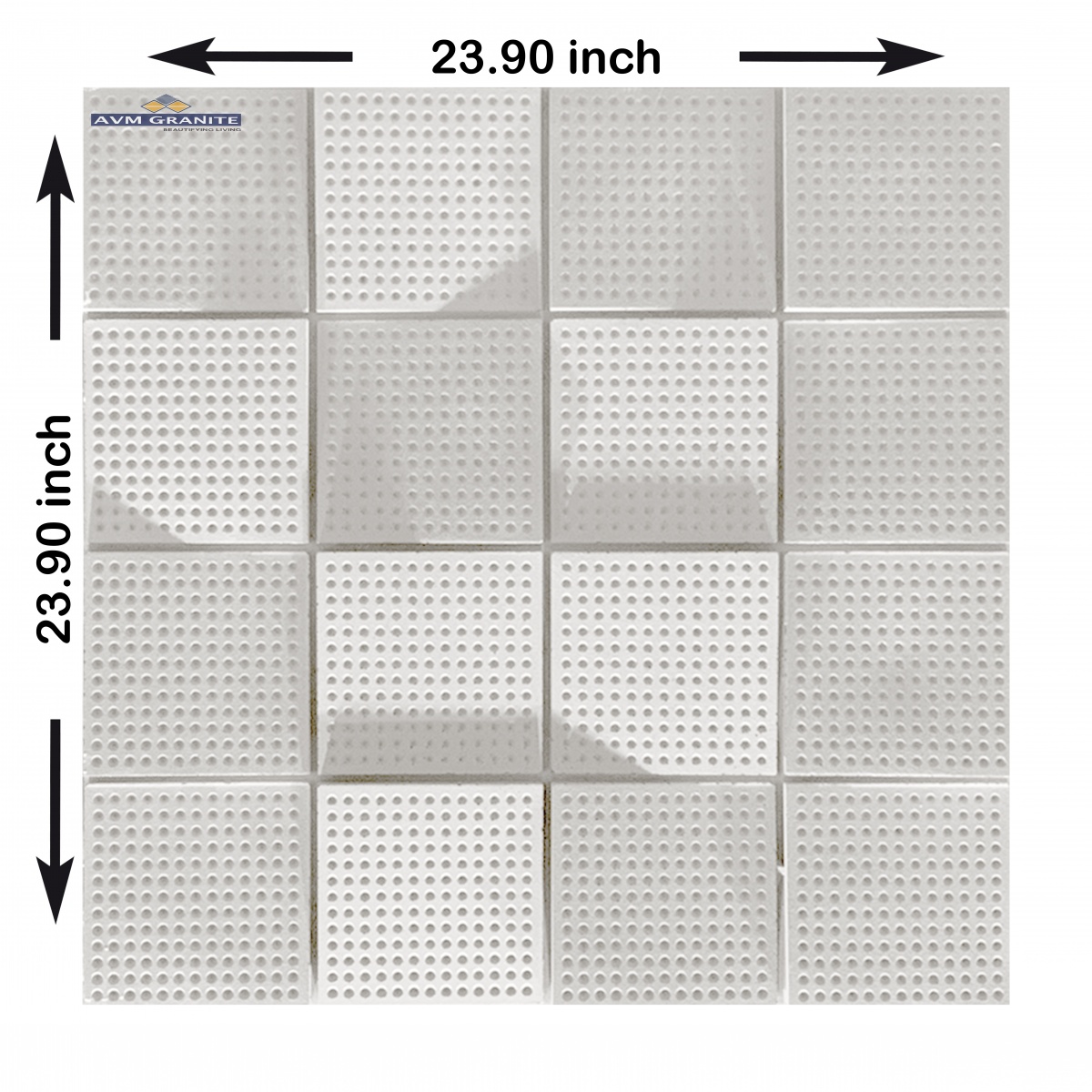 Flap stone Cloudy White (23.9\" x 23.9\", Flexstone) - 3