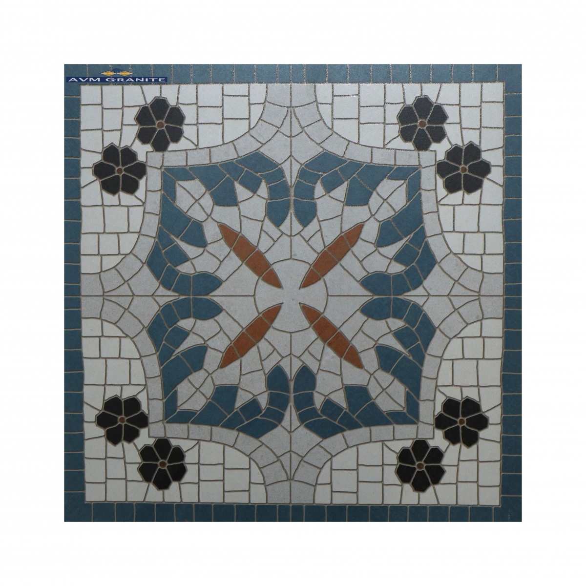Matrix Blue Gliter Matt punch with carving (600 x 600, Exotica) - 5
