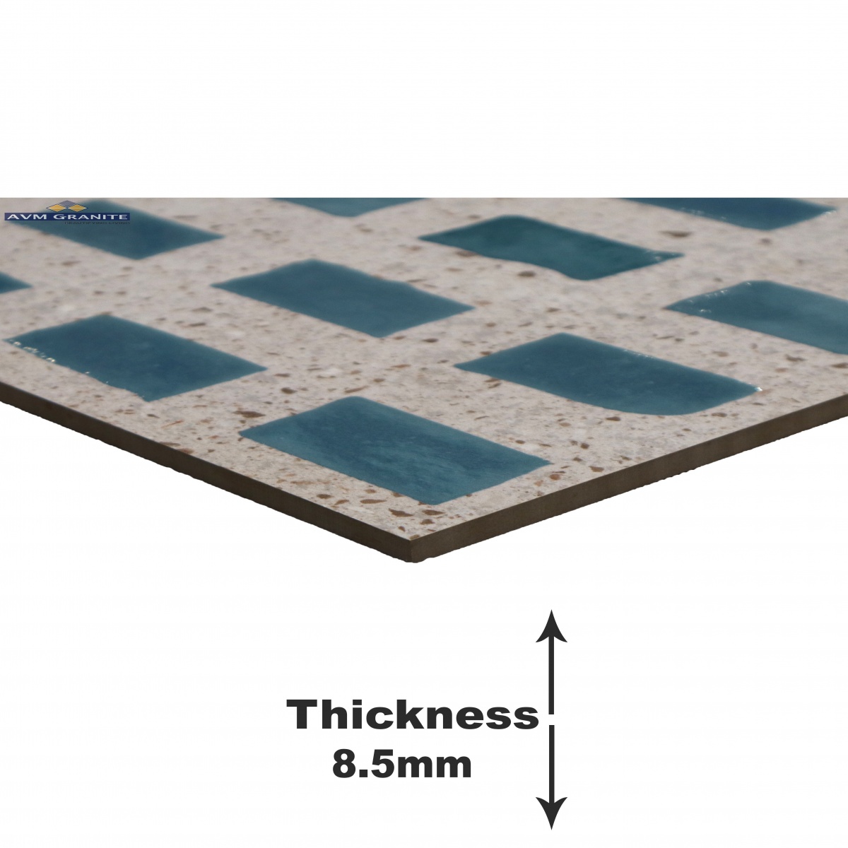 Concrete Aqua G-634 Glossy Matt with Glossy effect (600 x 600, Exotica) - 3