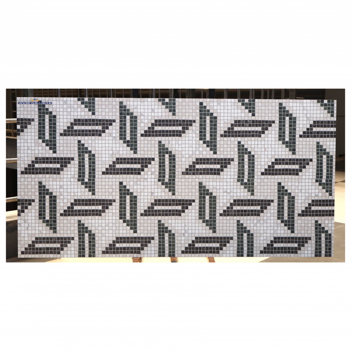 Mozilla Mosaic Green Decor 04 Matt Carving (600 x 1200, Itaca) - 4