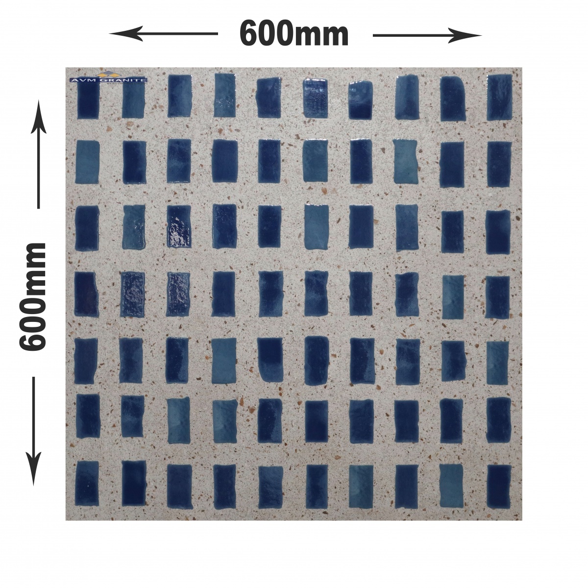 Concrete Blue G-634 Glossy Matt with Glossy effect (600 x 600, Exotica) - 4