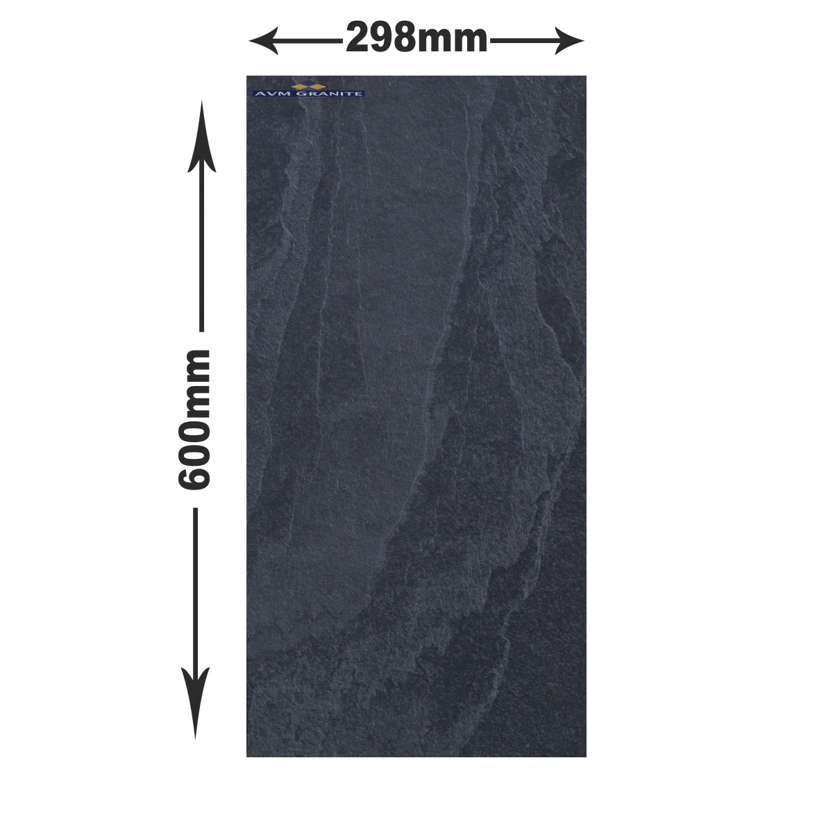 Brasilian Nero Matt Punch Decor 12mm (600 x 298, 12mm, Itaca) - 5
