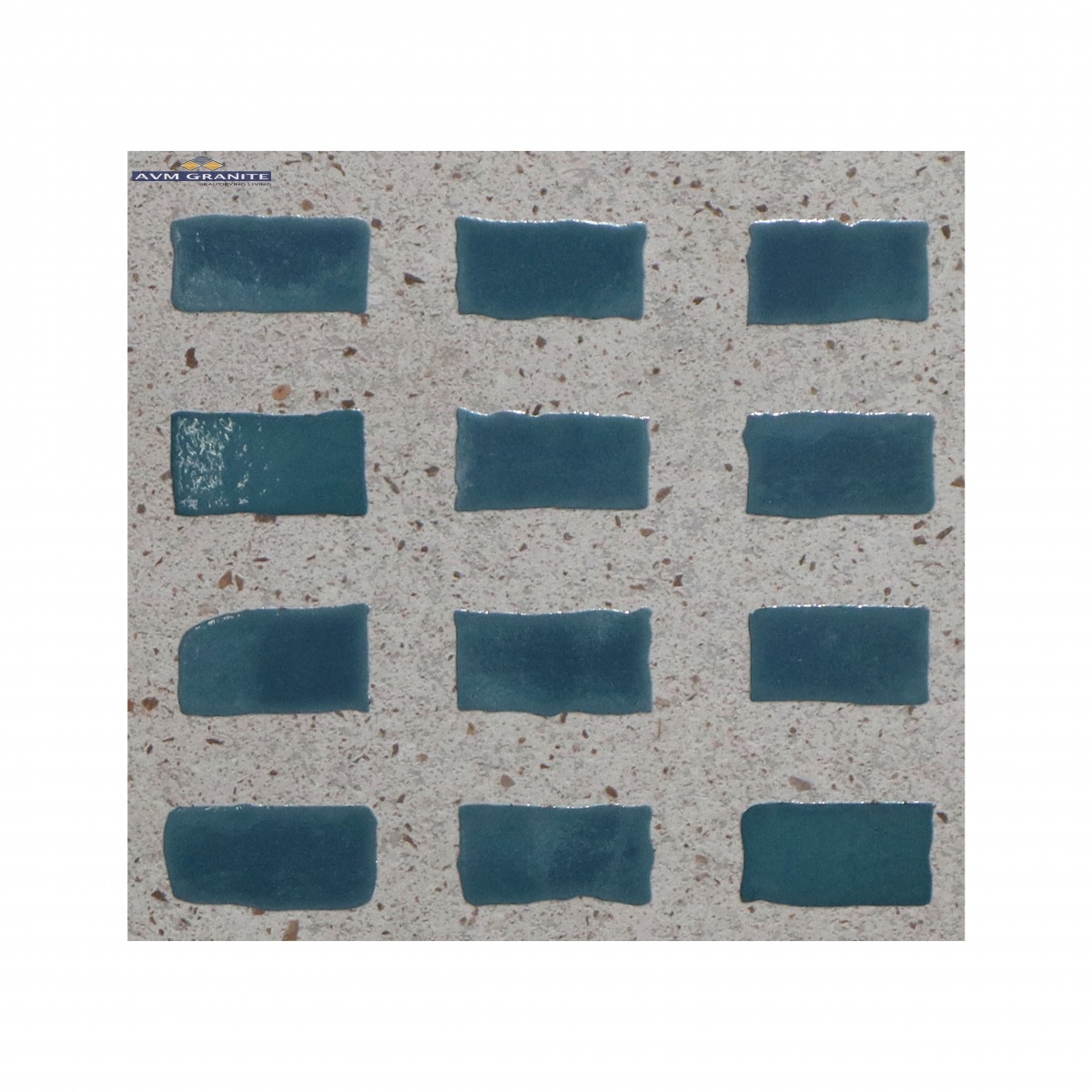 Concrete Aqua G-634 Glossy Matt with Glossy effect (600 x 600, Exotica) - 2