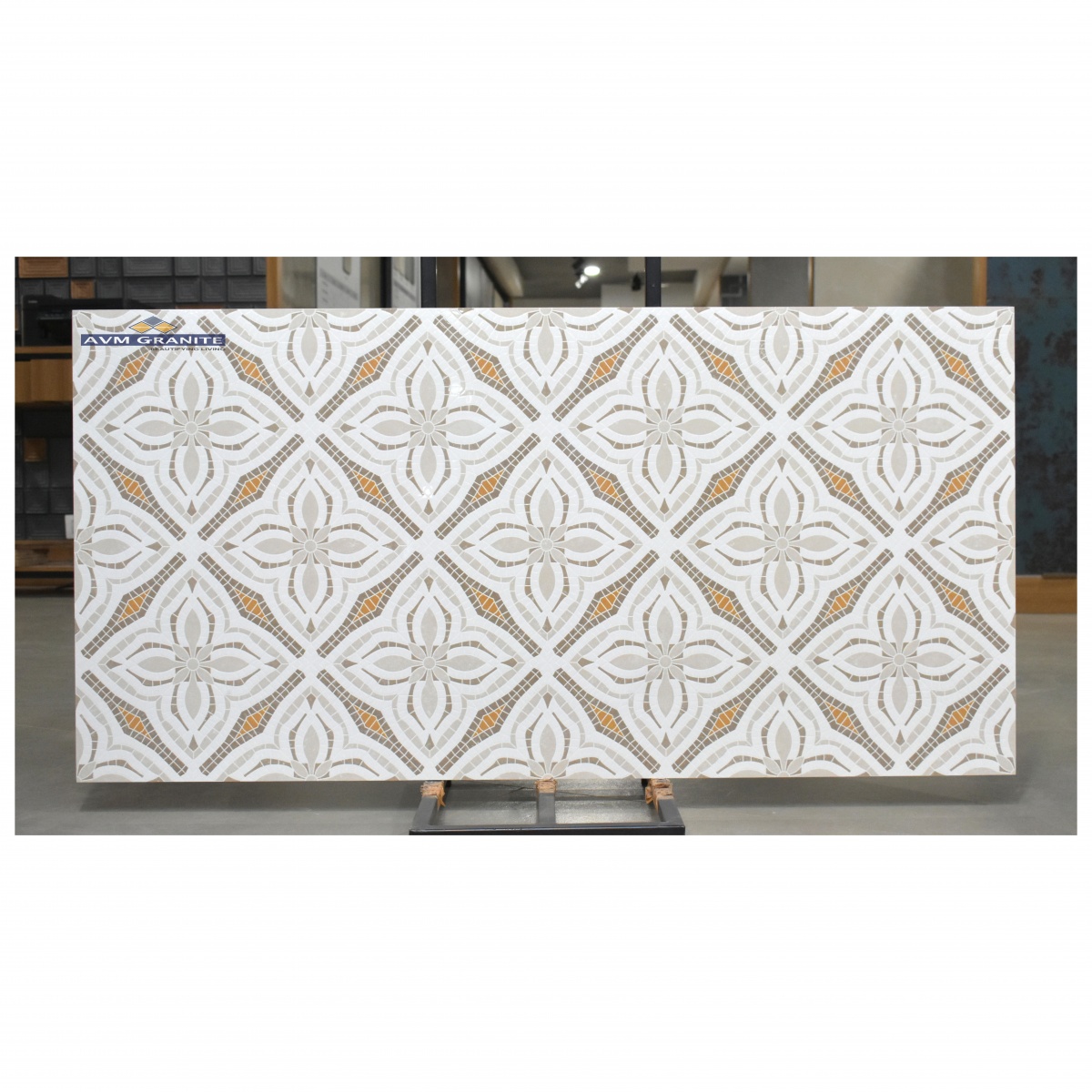 Kenita Beige Decor Glossy + Carving (600 x 1200, Itaca) - 4