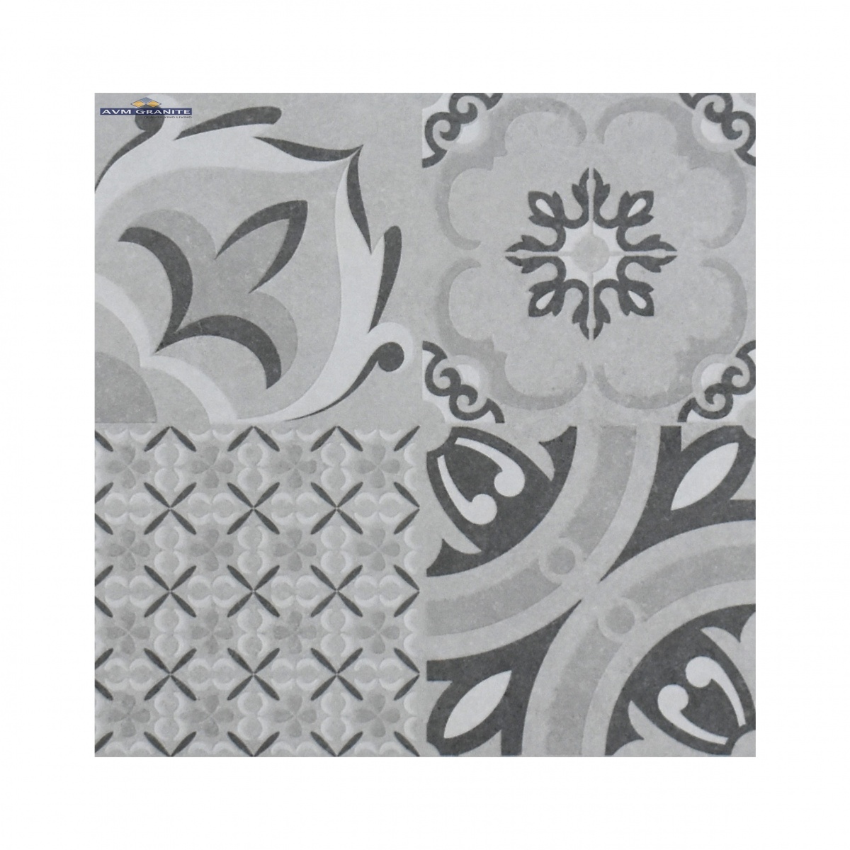 Astra Grey Glitter Rustic Carving Decor (600 x 600, Duracon) - 2