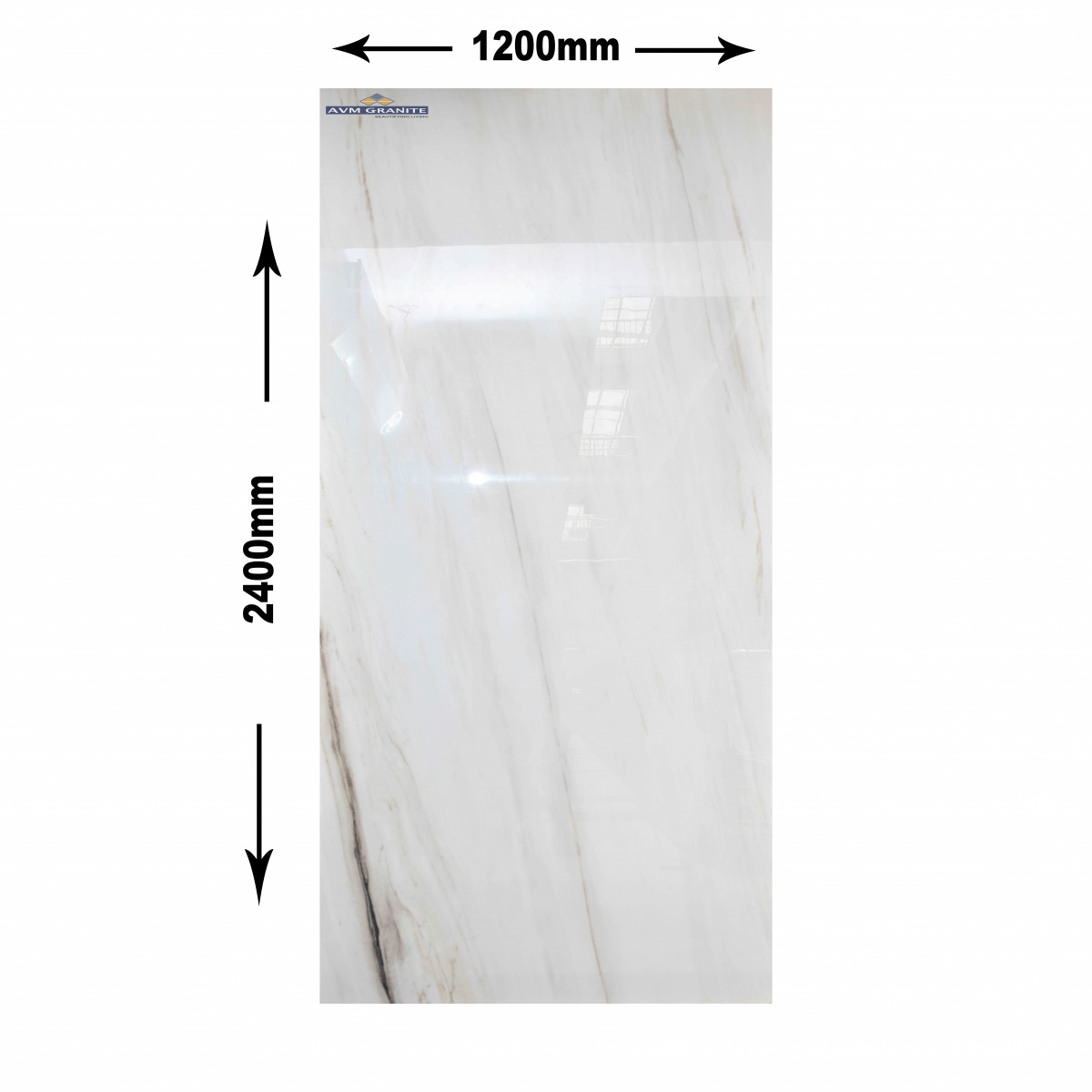 Bianco Oro Super White Glossy (1200 x 2400, Itaca) - 4