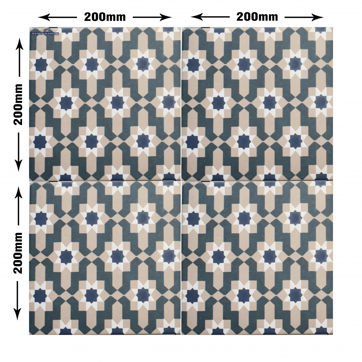 Levels Teal Decor 1052 Digimatt + Punch 8.5mm (200 x 200, Motto) - 6