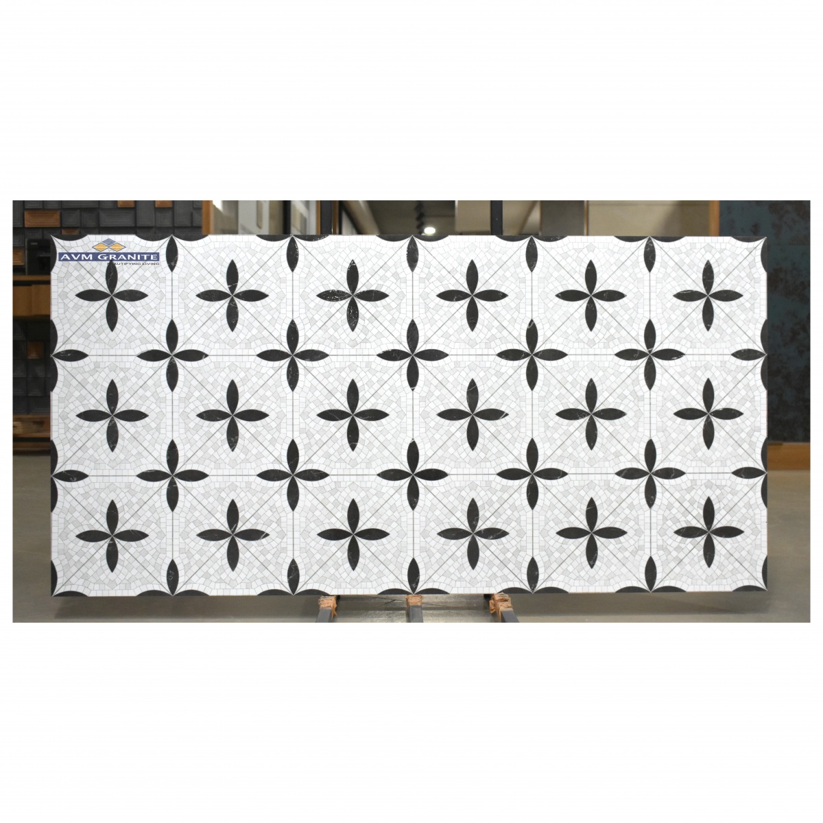 Rowan Black 4D Shape Glue Surface Decor (600 x 1200, Itaca) - 4