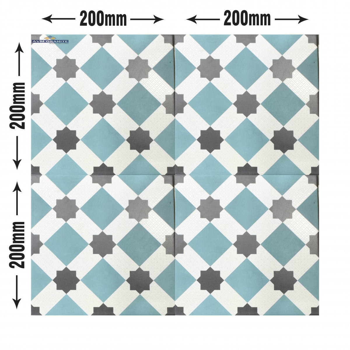 Retro Tin Aqua (200 x 200, Subway) - 4
