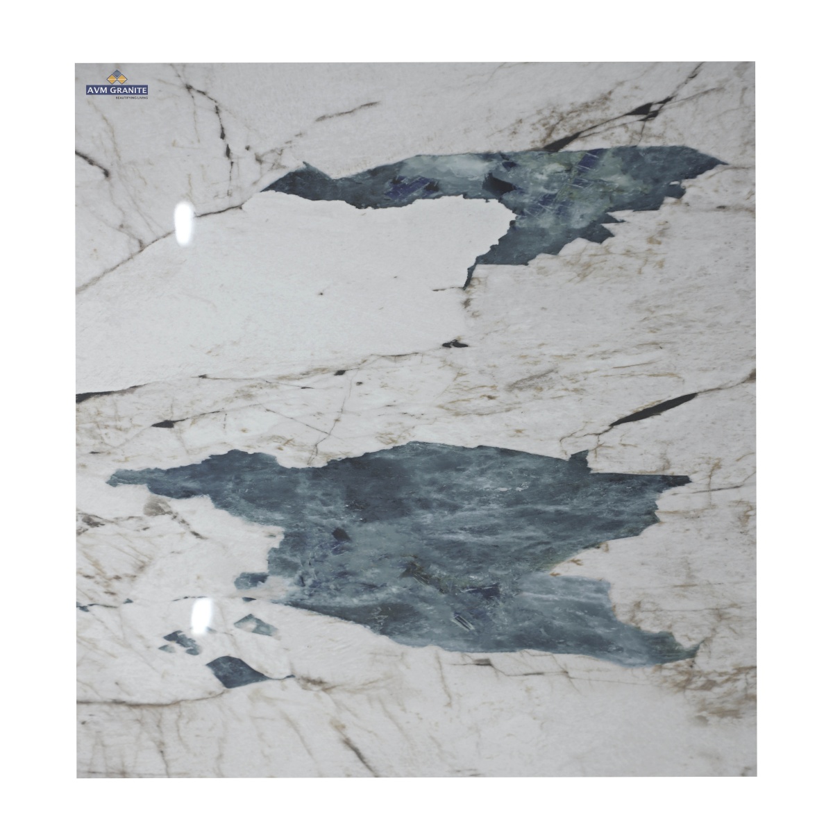 Carck Stone Aqua High Glossy (600 x 1200, Itaca) - 2