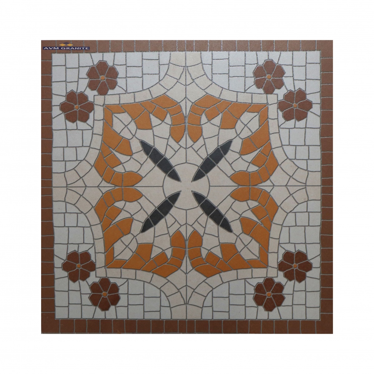 Matrix Orange Gliter Matt punch with carving (600 x 600, Exotica) - 5