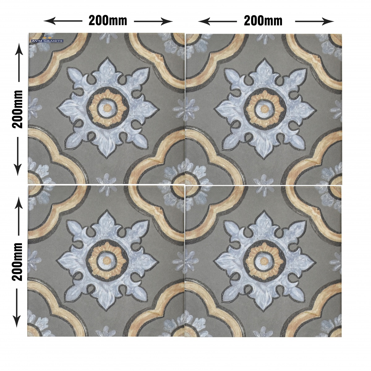 Levels Dimgray Decor 1044 Digimatt + Punch 8.5mm (200 x 200, Motto) - 6