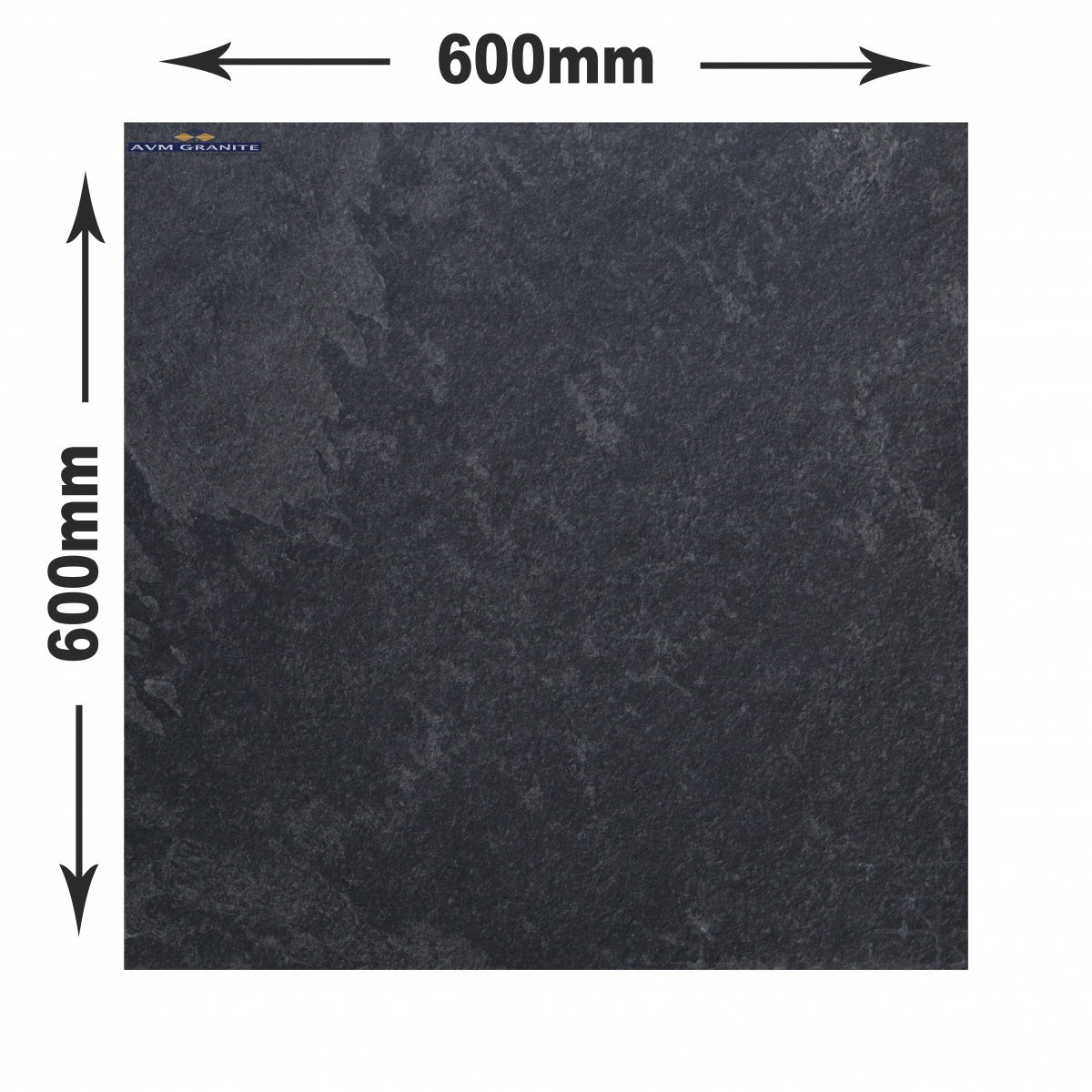 Brasilian Nero Matt Punch 12mm (600 x 600, 12mm, Itaca) - 4