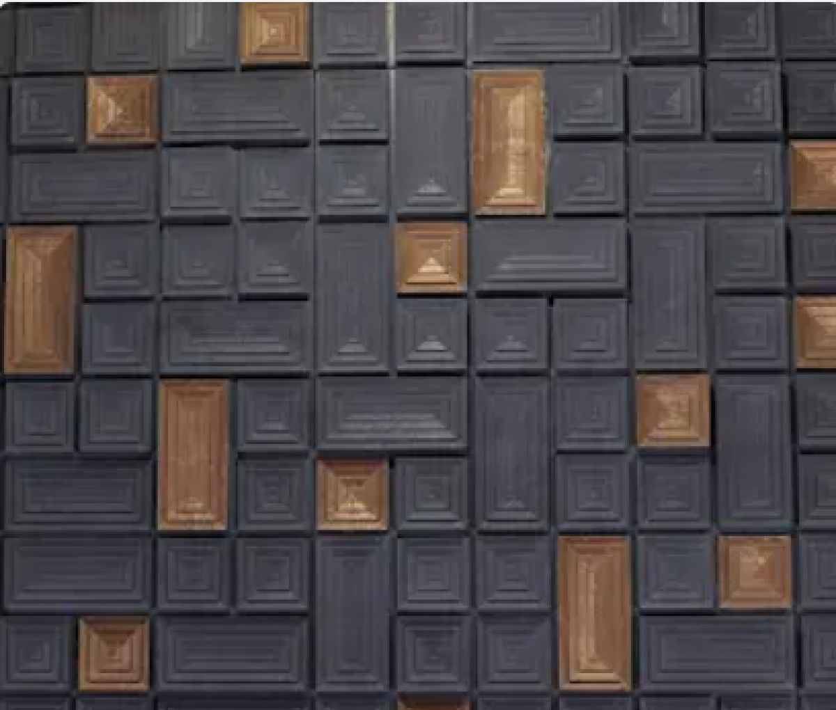 Retro Cube Dusky Black ( 200 X 200, Colorstone) - 4